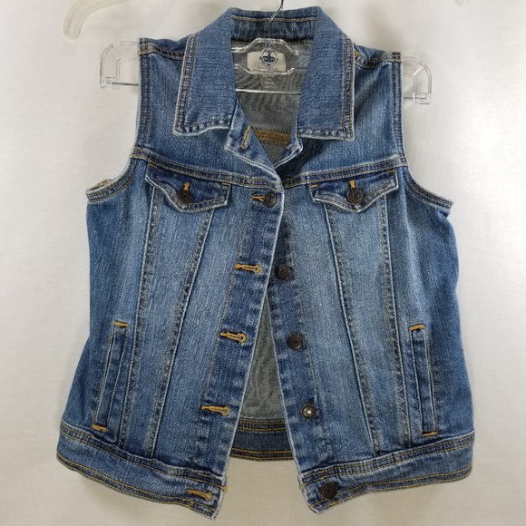 OLD NAVY Blue Vest Girl's Size 14 XL Denim Jean - Picture 2 of 10